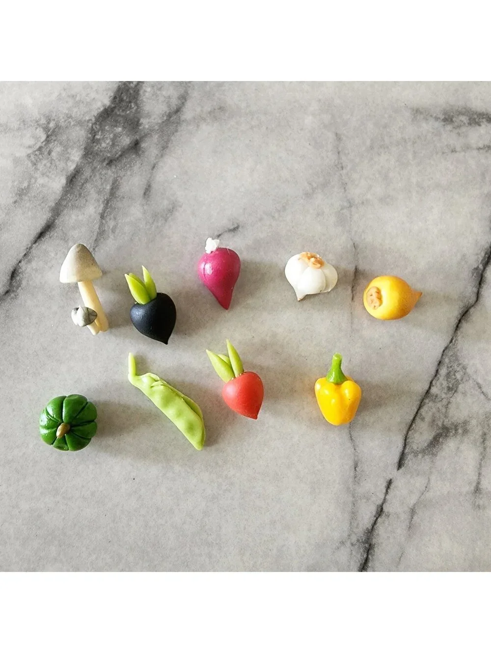 Miniature Dollhouse Vegetables Fresh Produce Food 1:12 Scale 10pcs